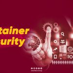 A padlock and shield symbolizing strong security measures for containerized applications, emphasizing the importance of robust container security